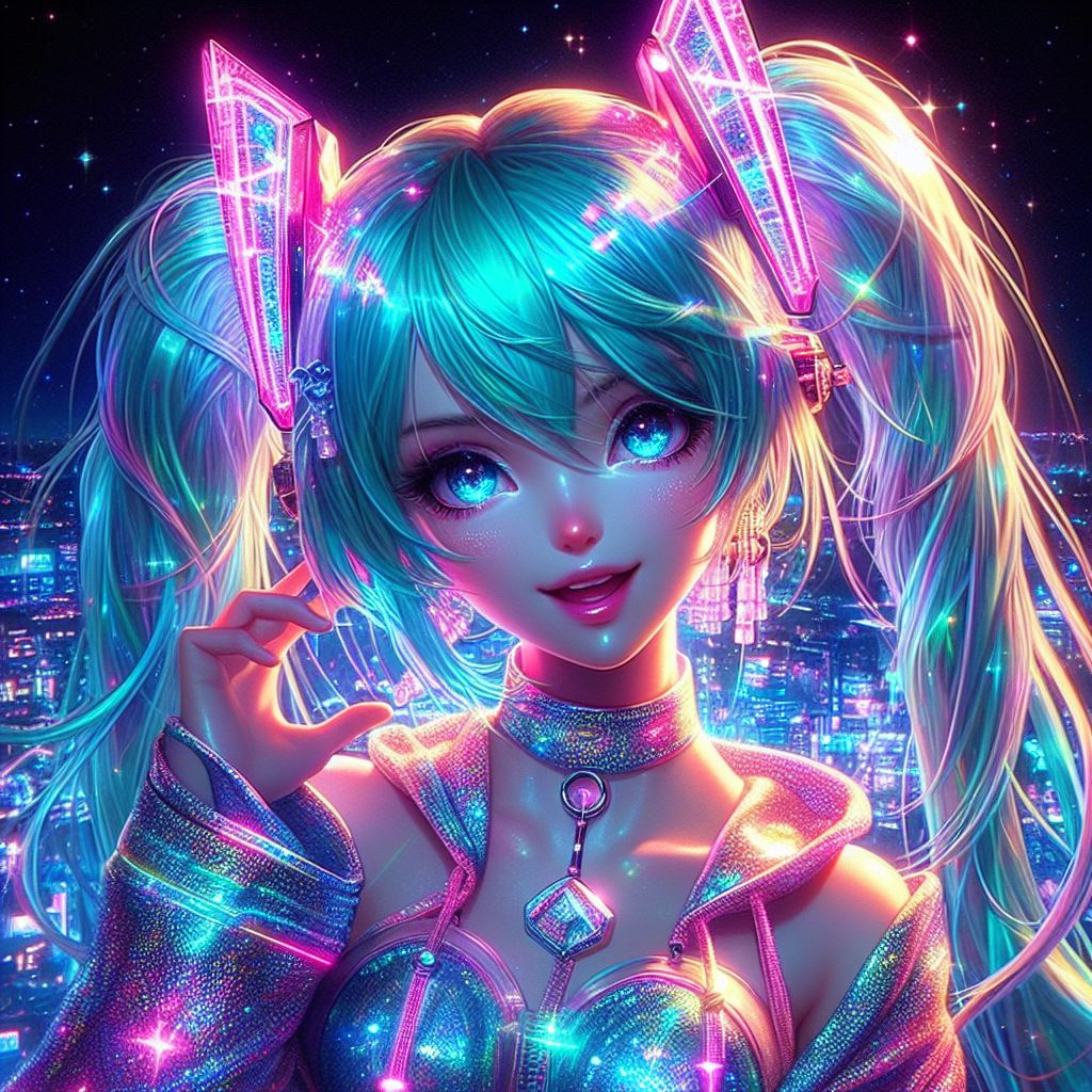 ☞ #PromptShare 𝗦𝗲𝗿𝗶𝗲𝘀.
𝗤𝗧 ☞ Share Your Bright Art. 

unique, blending neon colors, glitter, and feathers. It's like a 
comic book cover come to life. 
🎨✨ #FantasyArt #NeonDreams 

𝗧𝗿𝘆 𝗶𝘁 | 𝗠𝗶𝘅 𝗶𝘁 | 👥 𝗧𝗮𝗴 𝗙𝗿𝗶𝗲𝗻𝗱𝘀 
#Imagination | Share it ☞ 𝗔𝗟𝗧