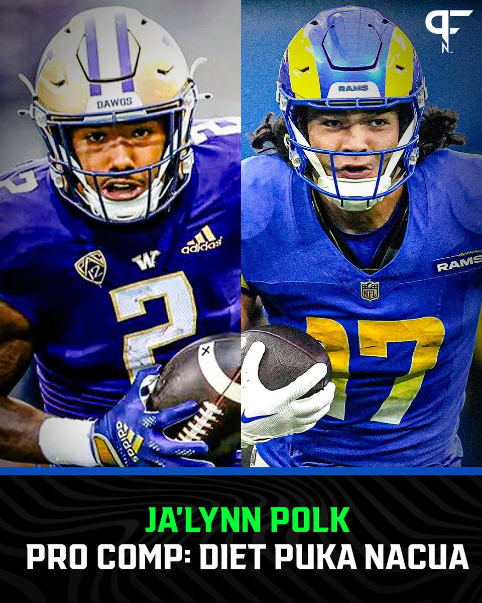 @MarvHarrisonJr @OhioStateFB @LSUfootball @UW_Football @RomeOdunze @TexasFootball @XavierWorthy @MoCityMitch @ochocinco 7⃣. Ja'Lynn Polk, Washington Pro comp: Diet Puka Nacua “Hands of glue at the catch point.'