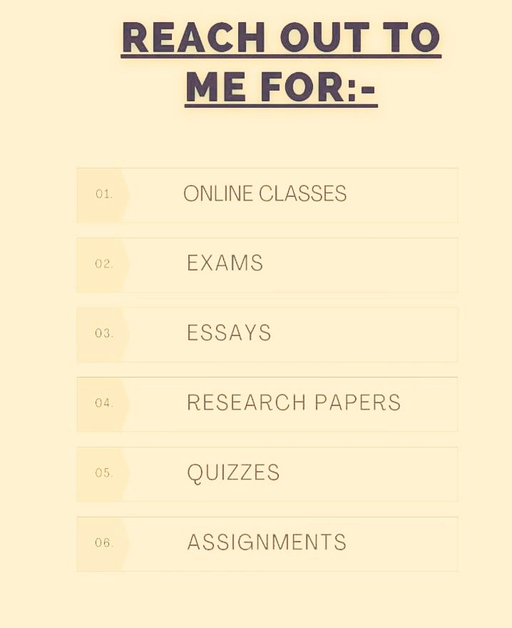 Consider hiring  me to handle;
-Essay due
-Homework
-Test help
-Statistics
-Calculus
-Finance
-Math
-History paper
-Law
-Maths 
-#Philosophy
-Research paper help 
-Discussion post help
-Psychology
-Assignment
-Course work

Dm please 📩📩📩
Quality work guaranteed