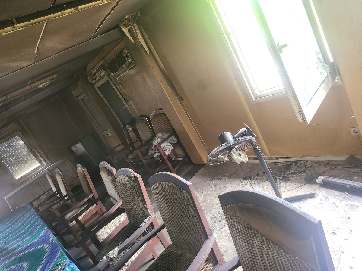 Almost on a daily basis in the last 7 days, we have had petty thefts at the LRC at night despite the huge armed security presence. Last night, part of our premises was deliberately set ablaze. This is sabotage &amp; clear-cut arson. We hope the culprits are brought to book shortly.