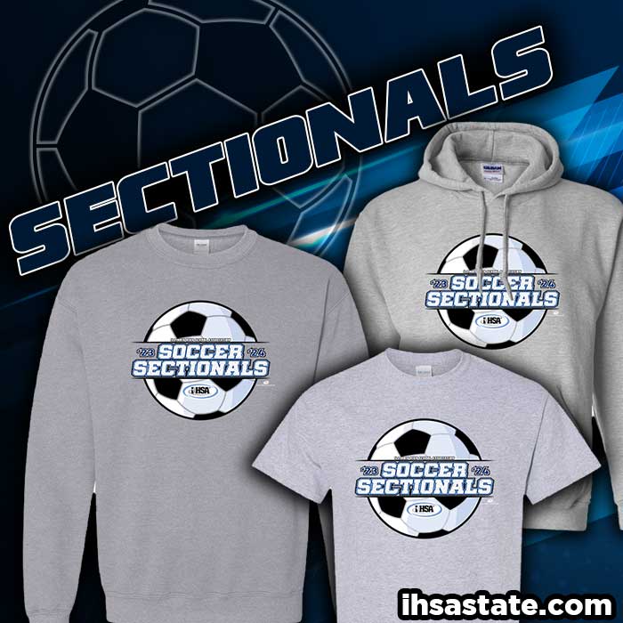 Soccer sectionals are coming faster than you think! Don't wait and grab yourself some merch! Ihsastate.com #ihsa #soccer #sectionals #illinois