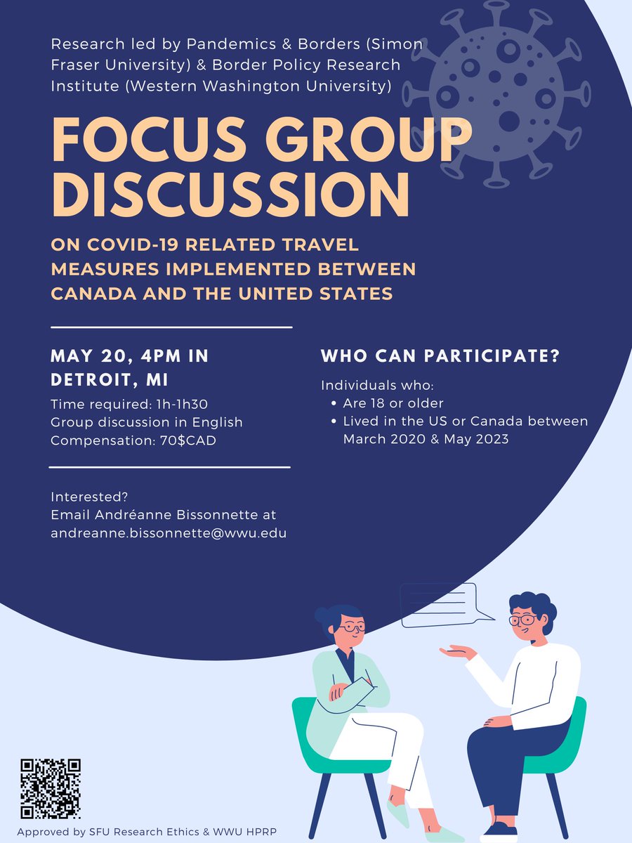 Do you live in the Detroit-Windsor corridor? Were you impacted by the US-Canada border closure? Come chat about it during a focus group discussion on May 20, at 4pm in Detroit, or on May 21 in Windsor (hour tbc, email us) Details here 👇
