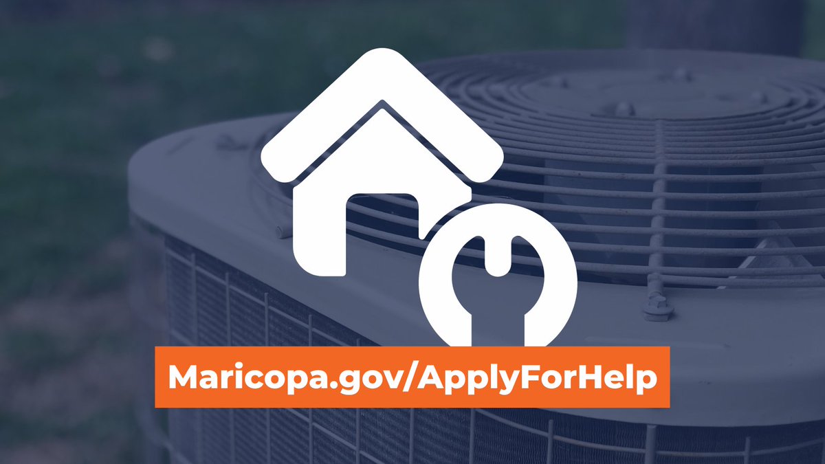 Having a working AC unit can save lives in Arizona's Summer. That's why the Maricopa County Human Services Department offers emergency home repair services. Learn more and apply for assistance here: maricopa.gov/5214/Apply-for…