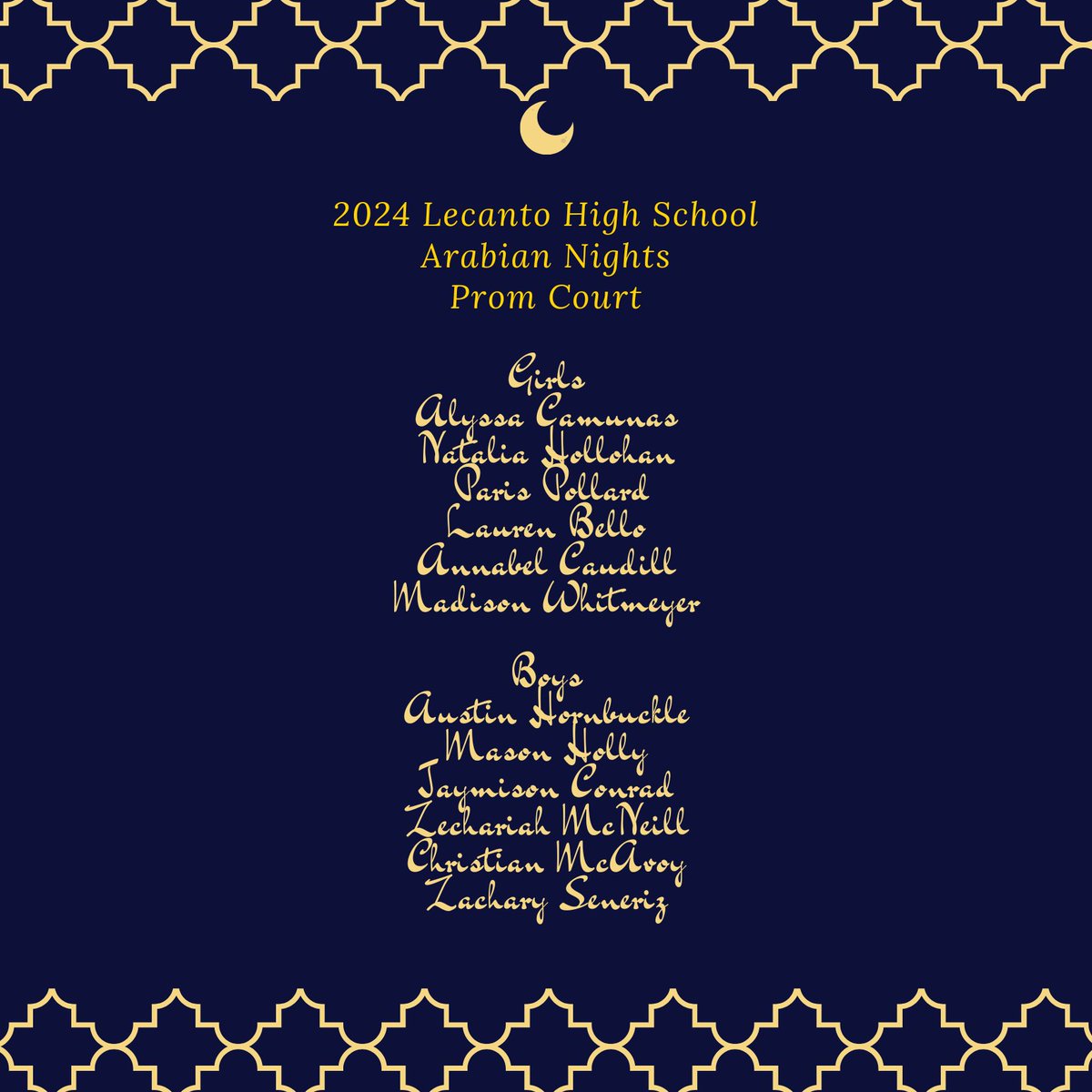 PANTHER NATION - Prom Court Announced