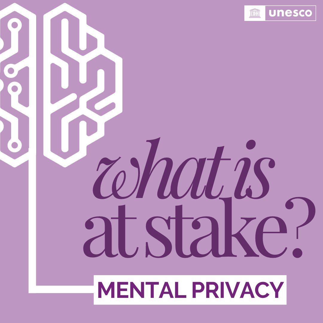 Have you ever wished you could read someone’s mind?

This might not be science fiction anymore!

#Neurotechnology could put our mental privacy at risk by collecting our 🧠 data.

Discover how @UNESCO is working to promote #NeuroEthics to prevent this: unesco.org/en/ethics-neur…