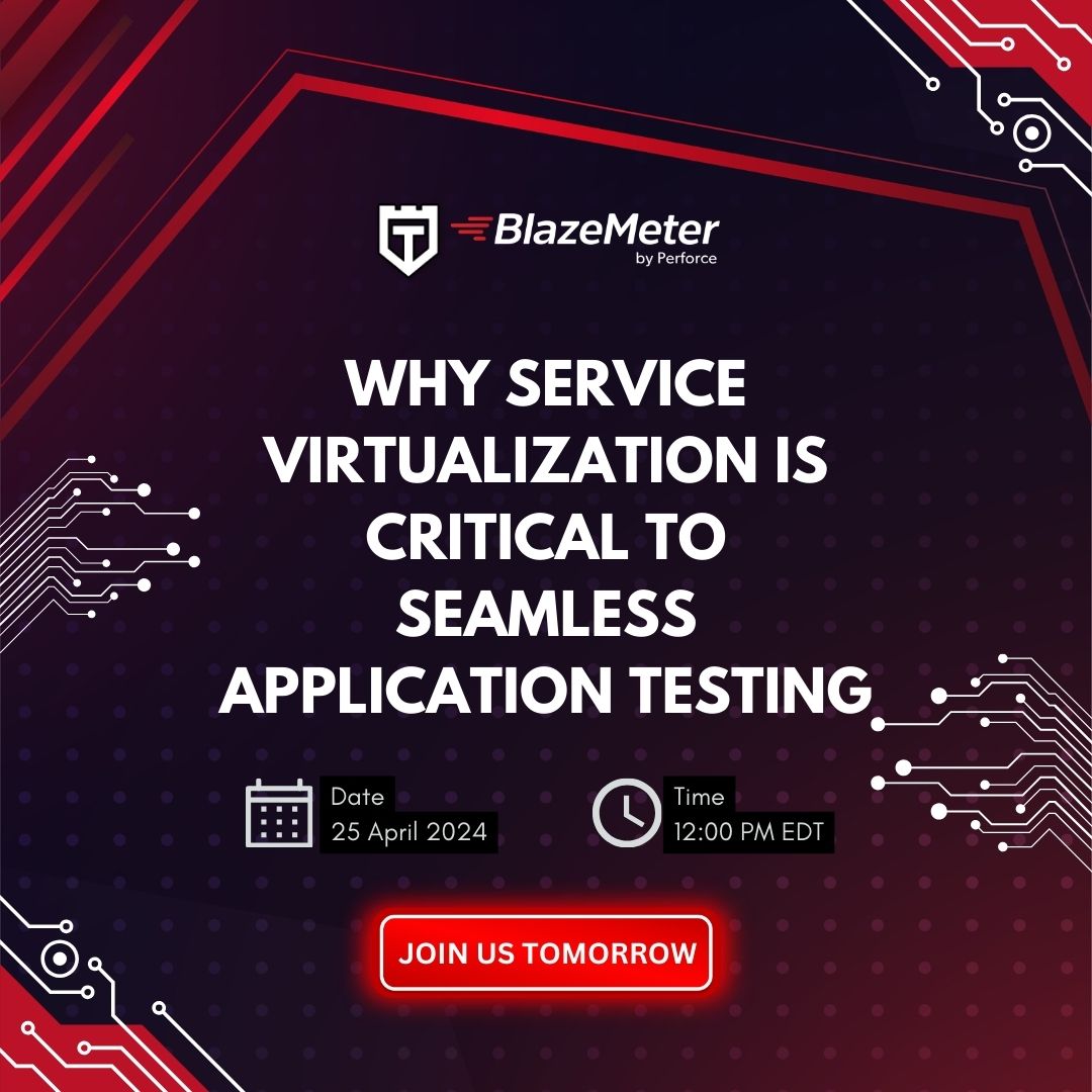 testguilds's tweet image. 🚨 Webinar Alert! 🚨 Our training session on #ServiceVirtualization with Joe Boebinger happens TOMORROW at 12 PM EDT. Last chance to unlock the secrets to superior #applicationtesting. Don’t miss out! 👉 testguild.com/webinar-why-se… #TestGuildTrainingSession @BlazeMeter