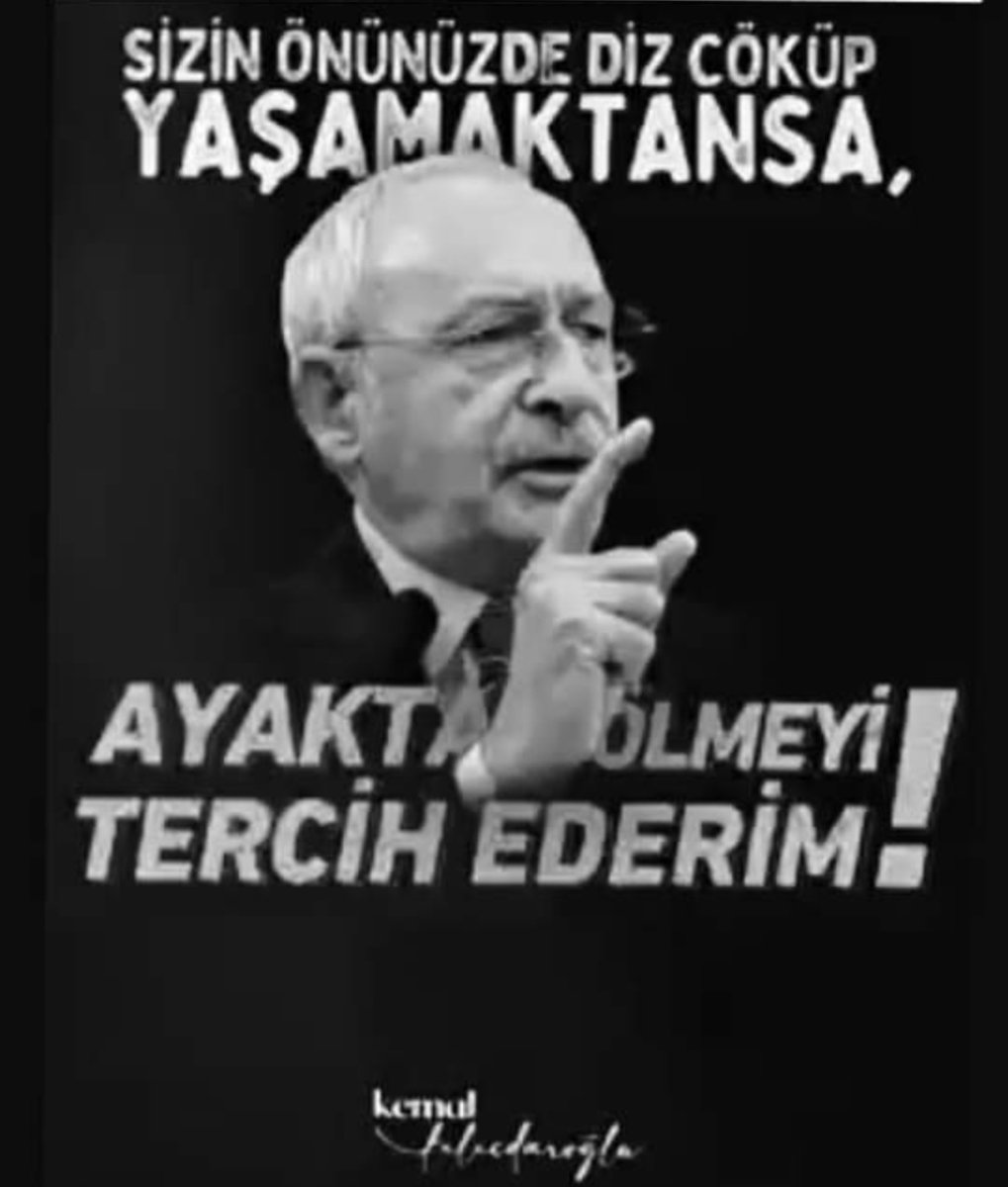 #KılıçdaroğluNeSöyledi 
Bu düzenin kurucusu sarayla müzakere edilmez, mücadele edilir..!
@kilicdarogluk