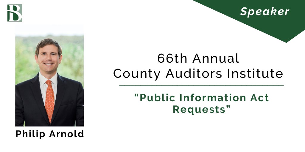 At the recent County Auditors Institute, Philip Arnold's presentation focused on compliance with the Texas Public Information Act and the legal issues and consequences of failing to follow the law and meet required deadlines. bit.ly/49TpYwf