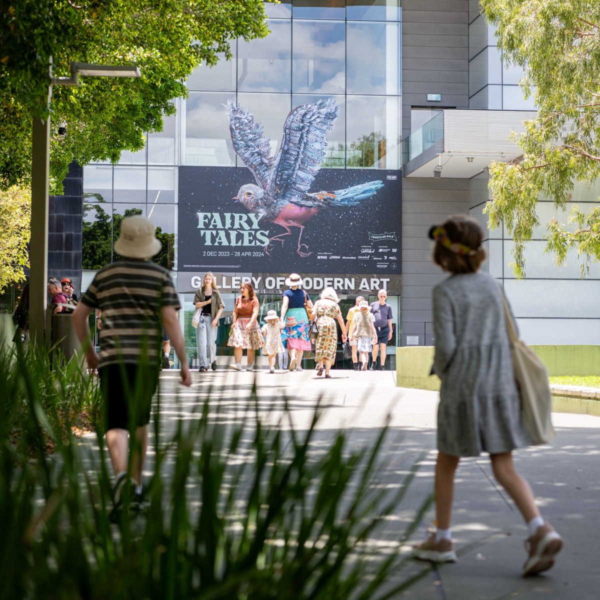 QAGOMA is open from 12 noon today on ANZAC Day until 5.00pm. 👋 Drop by QAG and GOMA this afternoon, won't you? Final days! 'Fairy Tales' ends on Sun 28 Apr. See what's on and plan your visit 🔗 brnw.ch/21wJ9bX #QAGOMA #FairyTalesGOMA #visitbrisbane #thisisqueensland