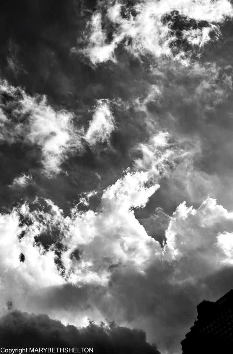 monochrome cloudscape