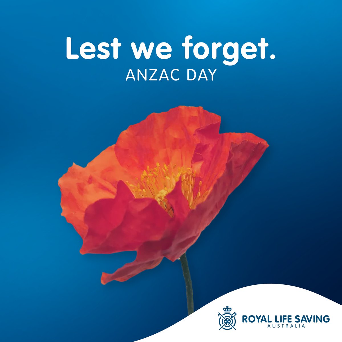 On #AnzacDay, we pay tribute to the bravery and sacrifice of the ANZACs and reflect on the impact of war on individuals, families, and communities. We will remember them. #WaterSafety #DrowningPrevention