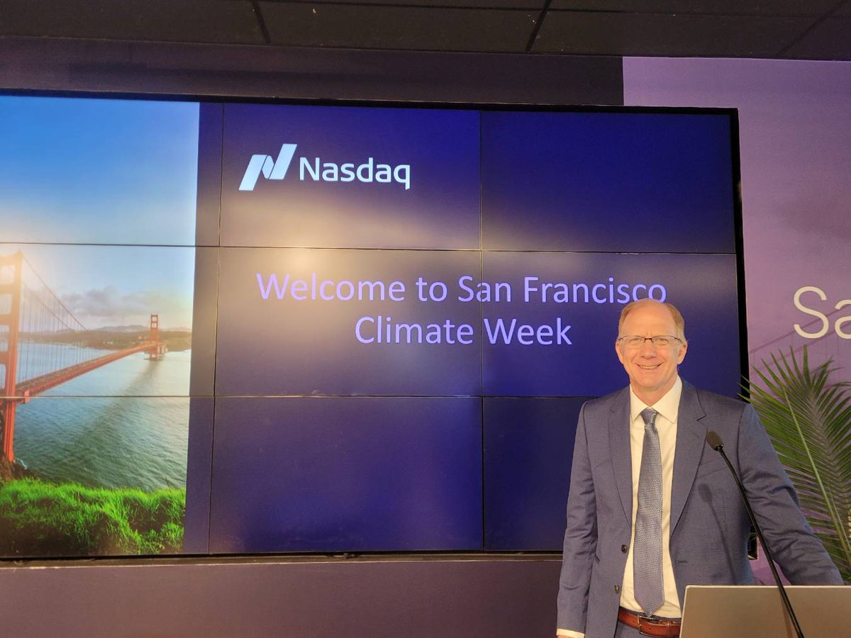 Yesterday, Tim McRae enlightened the audience at @Nasdaq’s SF Climate Week Conference. During his keynote on Climate as Catalyst for Innovation, he delved into how climate is spurring innovation, driving the adoption of sustainable practices and reshaping business models.