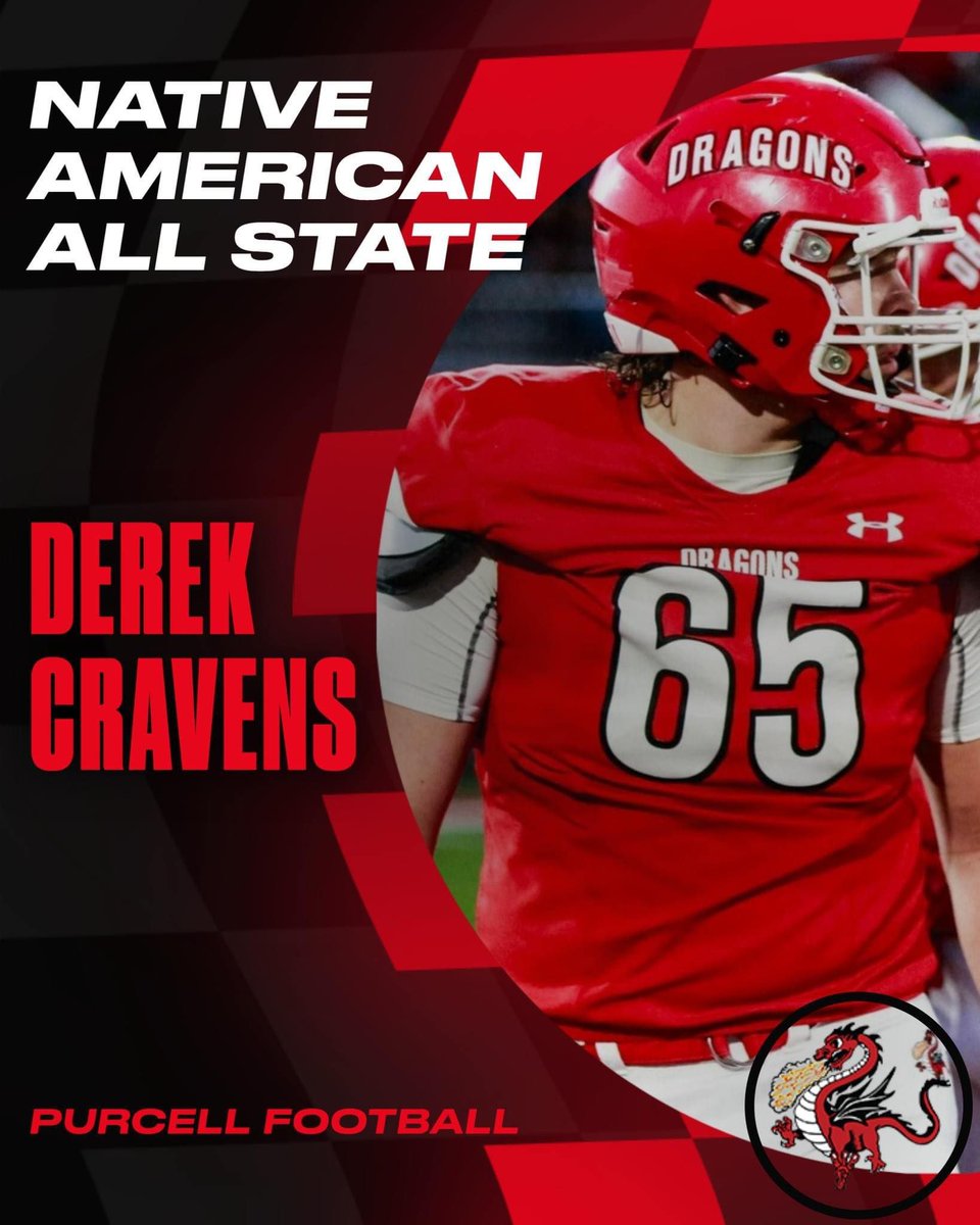 Congratulations to Derek Cravens (Chickasaw) on being selected to the Native American All State Football Team! Derek will represent Purcell Football one final time June 7, 2024 in El Reno at the Native American All State game! #NativePreps #Chickasaw