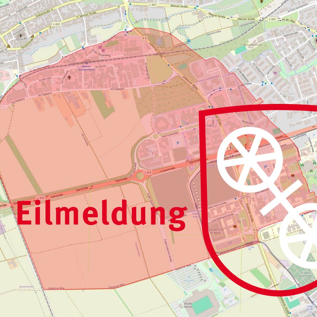 ⚠️ Bombenfund Nähe Europakreisel: 
Entschärfung voraussichtlich am Freitag, 26. April
 ℹ️ Baumaßnahmen auf dem Hochschulerweiterungsgelände
500 Kilogramm amerikanische Weltkriegsbombe gefunden.

Weitere Infos:
mainz.de