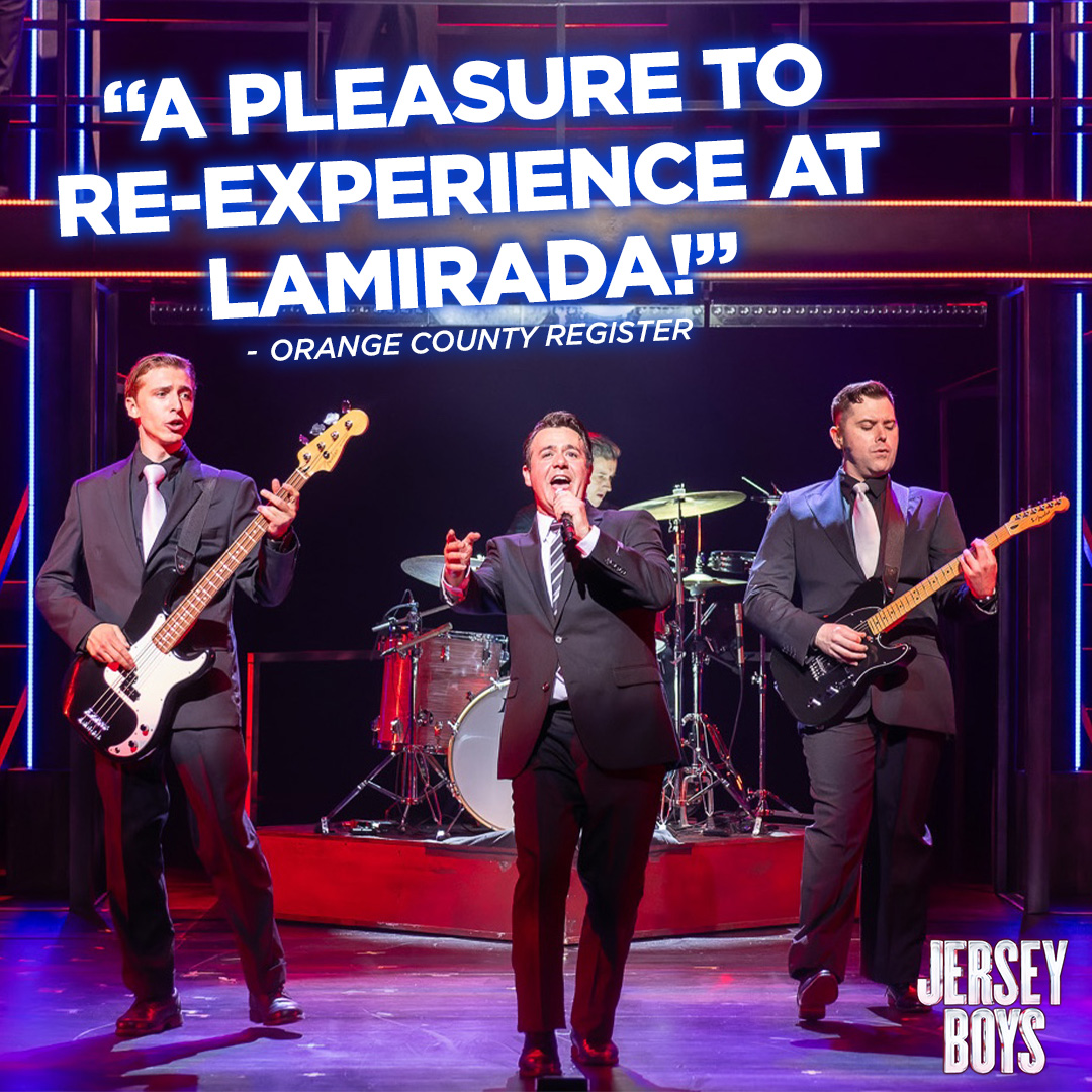 'LA MIRADA THEATRE’S ‘JERSEY BOYS” IS A SHOW-STOPPING ODE TO FRANKIE VALLI AND THE FOUR SEASONS!'
- @LAexcites 

🎵 If I were you, I'd get your tickets to #JerseyBoys 🎵

Tickets are selling fast for this weekend's performances 🎟️💨