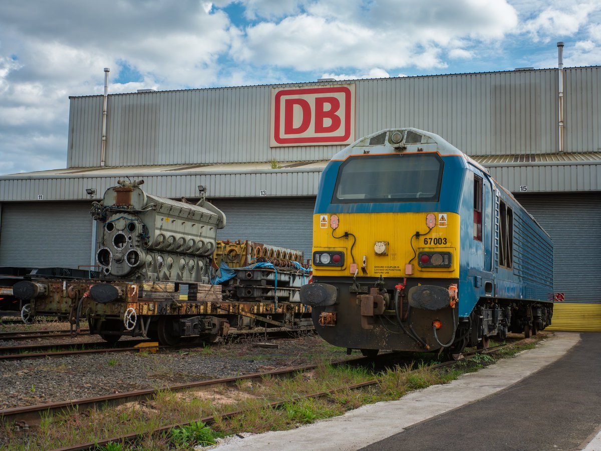 DB Cargo 67003 with one or two bits missing. Will it run again? Only time will tell. Toton T.M.D 20/04/24