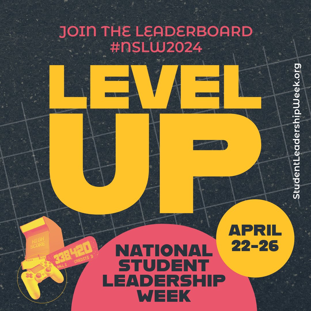 Happy National Student Leadership Week! 🎮🎉 Join us in celebrating #NSLW2024 by sending one of our e-cards or shout out to #StudentLeaders who inspire you with their impact on schools & communities worldwide. Let's keep celebrating #NSLW2024: bit.ly/3xRPMeM ✨🤩