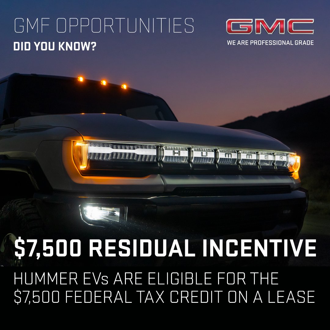 Revolutionize your ride with the 2024 GMC Hummer EV 3X - Now with the lowest lease price among similar EVs! 🙌 See how it stacks up to the competition. Plus, it qualifies for a $7,500 tax credit*! 🤩 Shop now: ow.ly/t0Vz50RnBhU