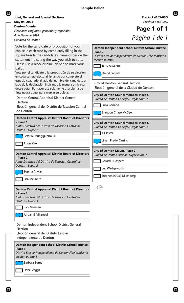 Stopped in on my way to Planning and Zoning to cast a vote for myself and a great slate of forward-thinking local leaders! 

Early voting continues today through Tuesday, April 30th! You can vote at any early voting location in Denton County