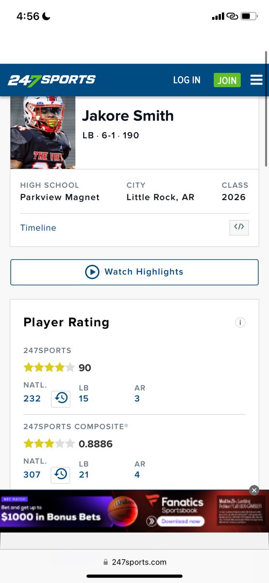 I appreciate the 4 star Rating @247Sports @DannyWest247 @Rebels247 @CKennedy247