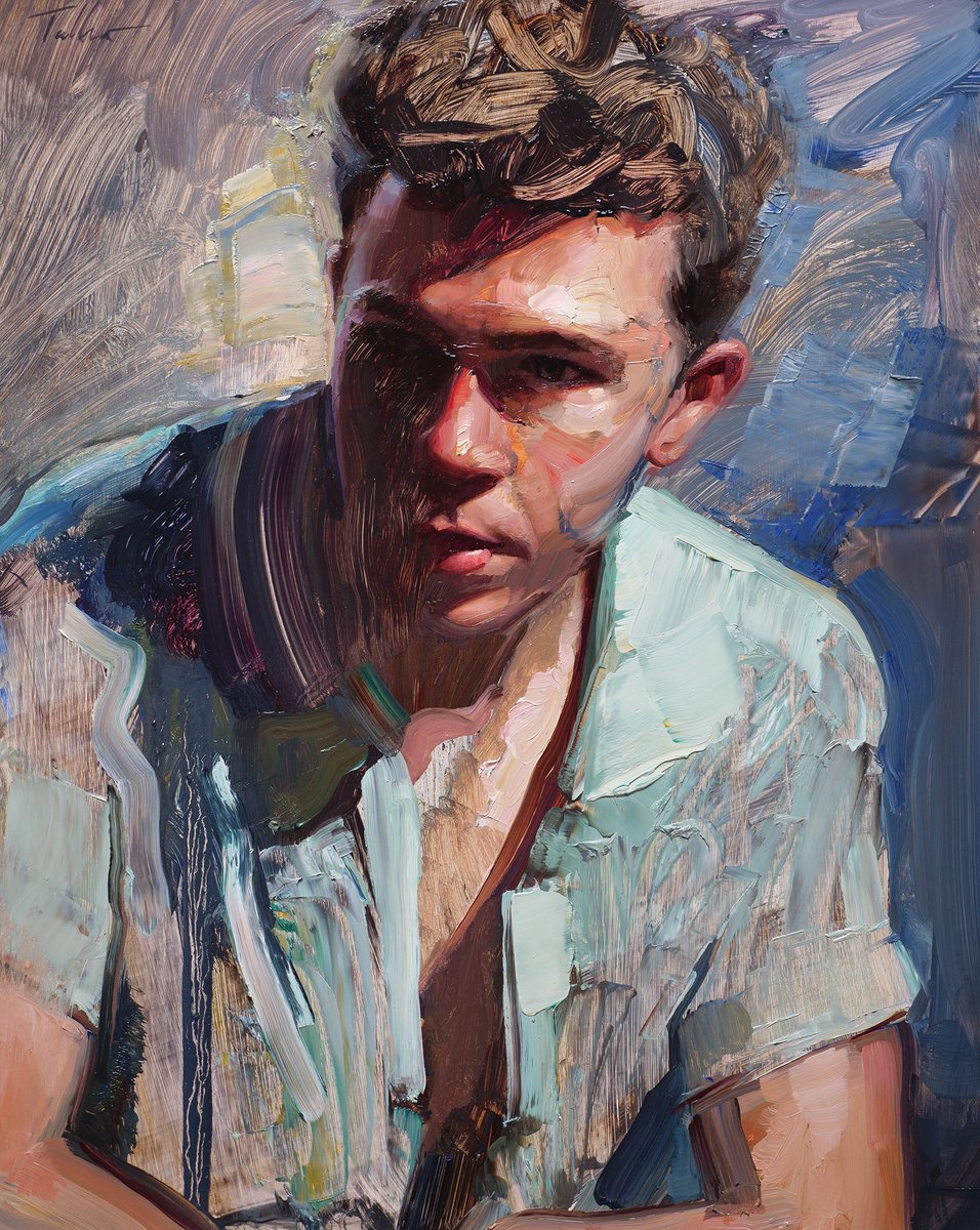 “Lost in the Melody” oil on aluminum panel.  Currently available at <a href="/abendgallery/">Abend Gallery</a>