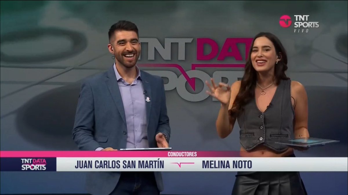<a href="/MeliNoto/">Melina Noto</a> y <a href="/jcsanmartin/">Juan C. San Martín</a> en día miércoles #TNTDataSports