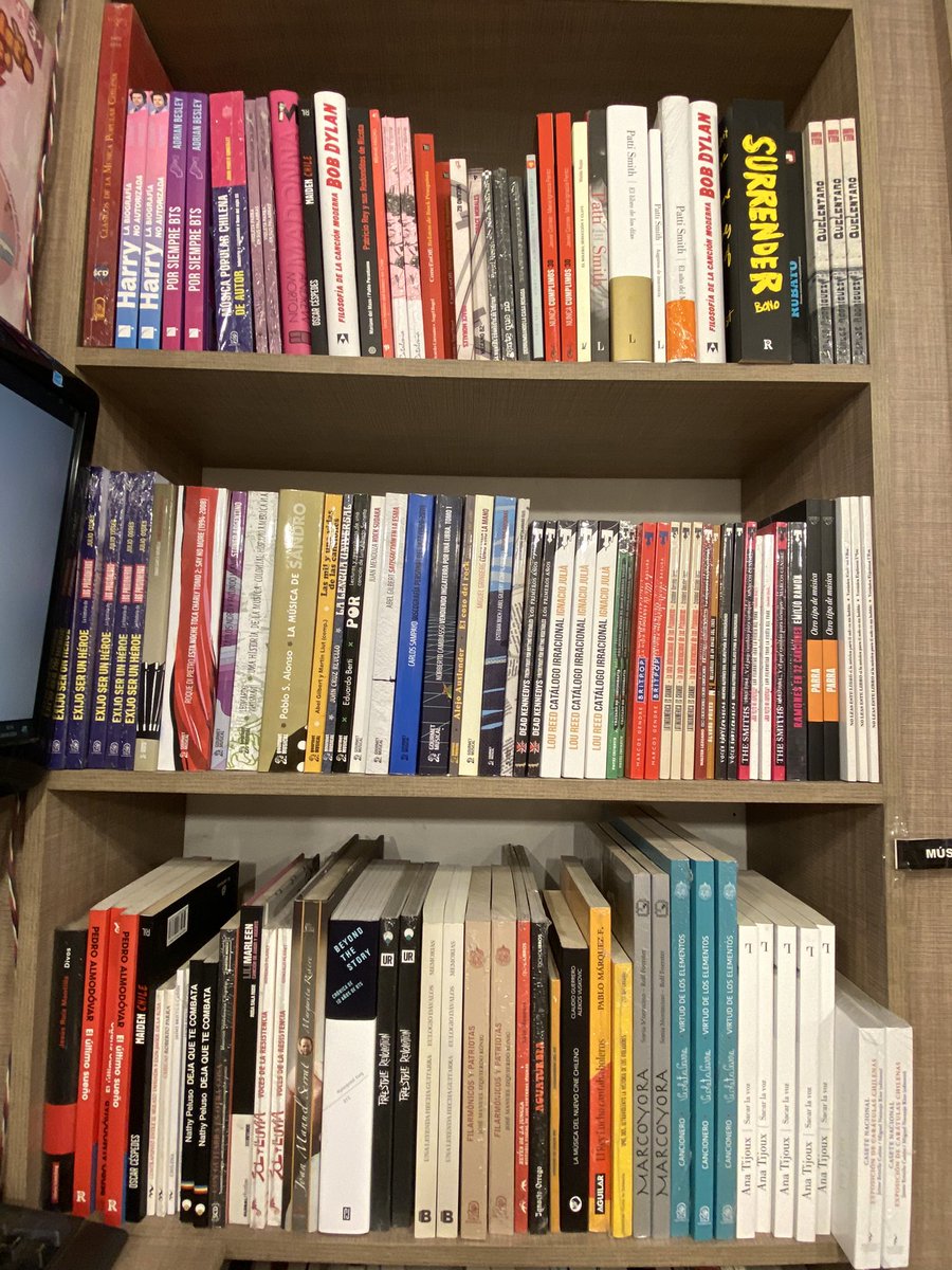 Un extracto de la sección “música”.
Ven al forestal hay un libro para ti.