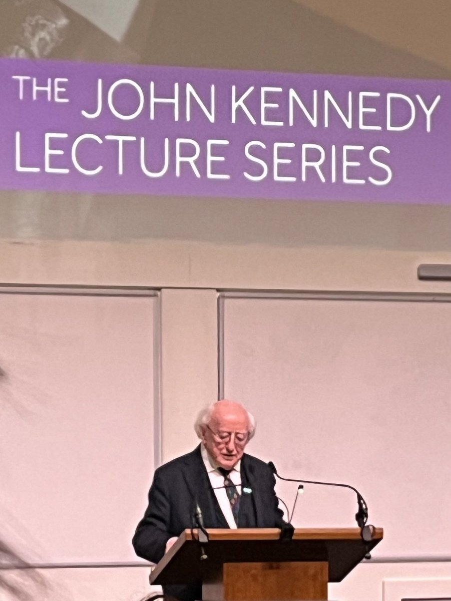 Evening lecture at ⁦@OfficialUoM⁩ ⁦@UoMNews⁩ ⁦@PresidentIRL⁩ reflects on the role of the University in the modern world. Thought provoking #presidentofireland