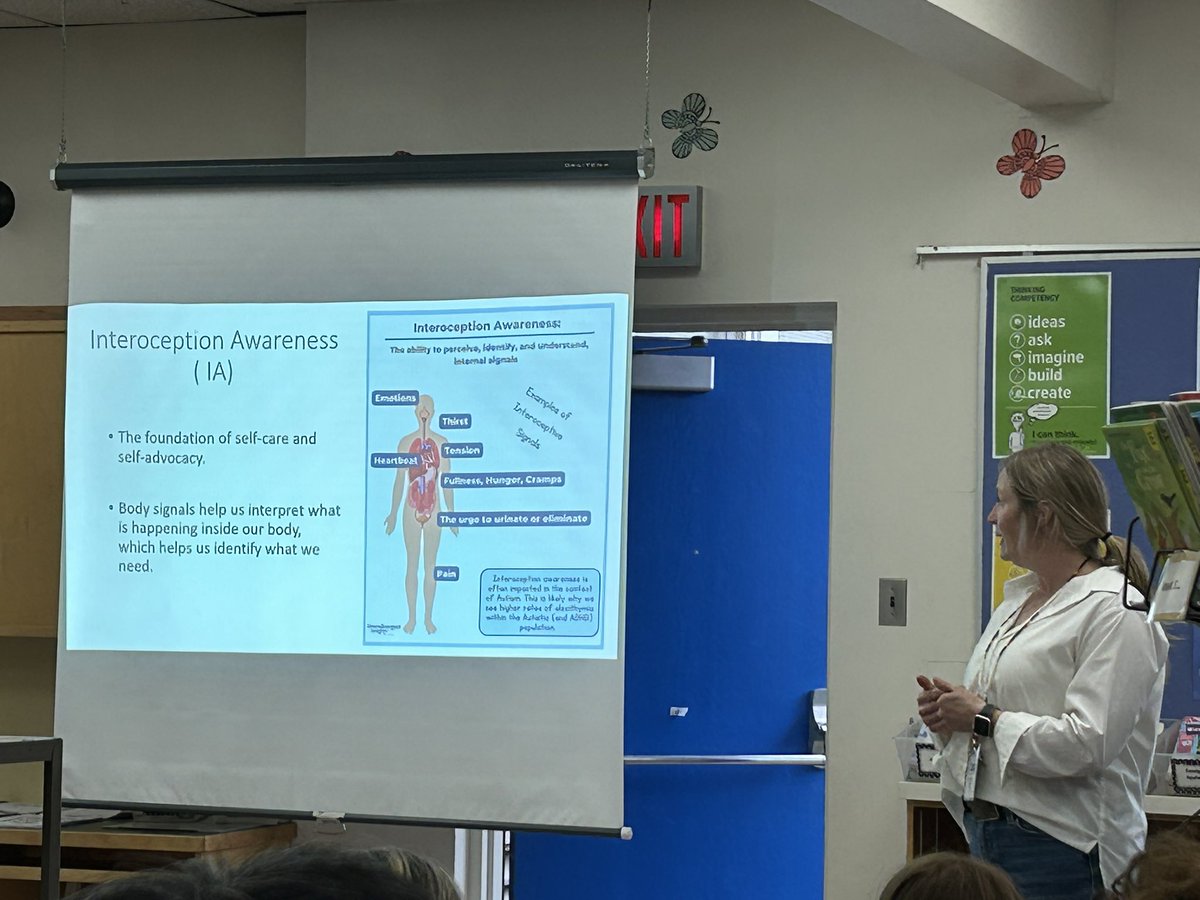 Part of our school plan is “diversity is honoured.” @HeightsSeymour Staff continued their learning about ableism from guest presenter Sarah Slen, occupational therapist, who shared the concept of interoception @NVSD44