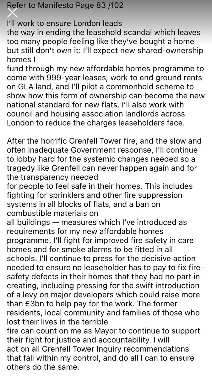 @HarryScoffin @SadiqKhan @UKLabour Honestly what has he done for leaseholders? Leasehold scandal?? Building Safety Crisis ?? Ending Ground Rents?? Spiralling out of control service charges?? Commonhold pilot scheme?? 999 year leases?? Where’s his plan? Last time promised and didn’t deliver. #leasehold