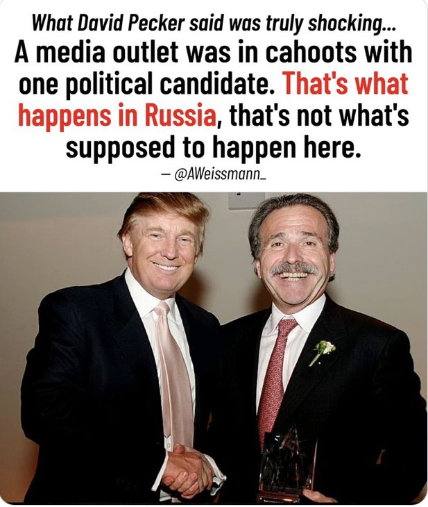 It’s absolutely stunning that Trump has not yet disparaged David Pecker. Pecker must have so much more to say.