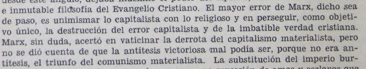 Es interesante la lectura que el socialcristiano Camilo Ponce hace de Marx. No tanto por lo que interpreta, sino que algo en su tono hace notar que sí lo leyó. Muy distinto a la derecha de hoy.