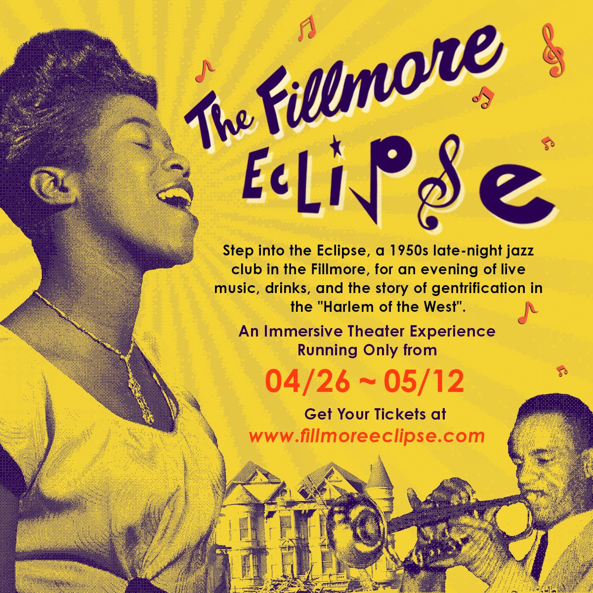 The Fillmore Eclipse, an immersive 1950s jazz club experience, is in full swing 🎶 Enter to win tickets, and rediscover The Fillmore's deep history through interactive characters, artifacts, and live music ✨👉t.dostuffmedia.com/t/c/s/143186