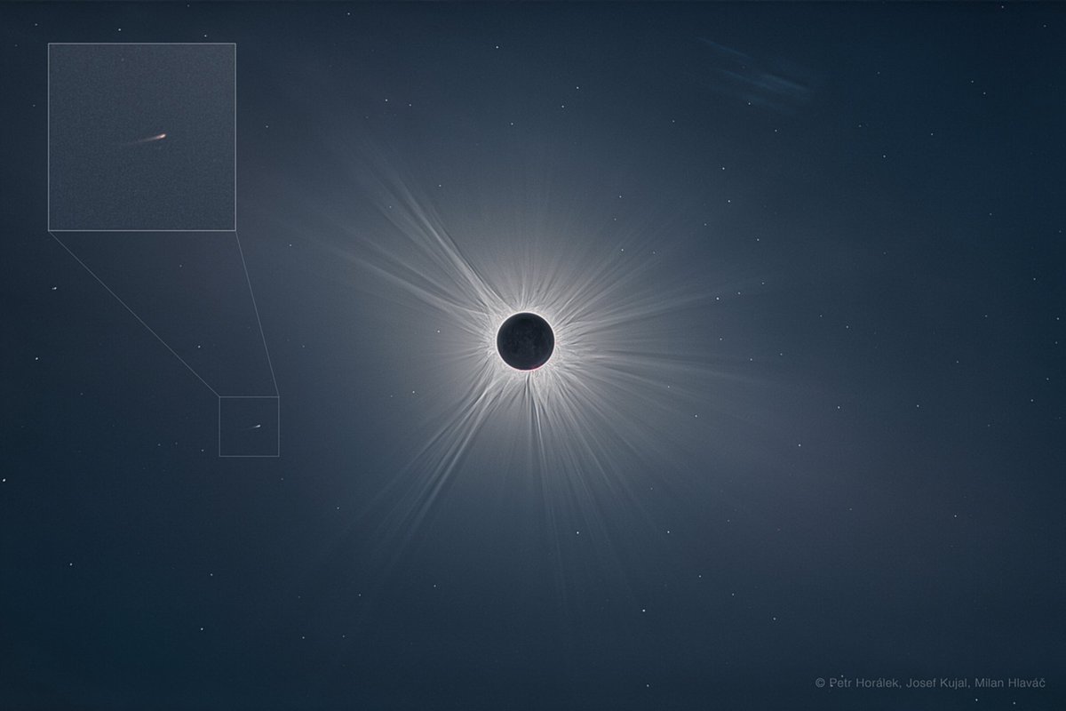 'Sungrazing' #Comet visible during #TotalEclipse is photographed by #PetrHorálek , then vaporizes
esa.int/ESA_Multimedia…
#CometSOHO5008 #SolarEclipe #Eclipse 
#SolarAndHeliosphericObservatory #NASA #ESA