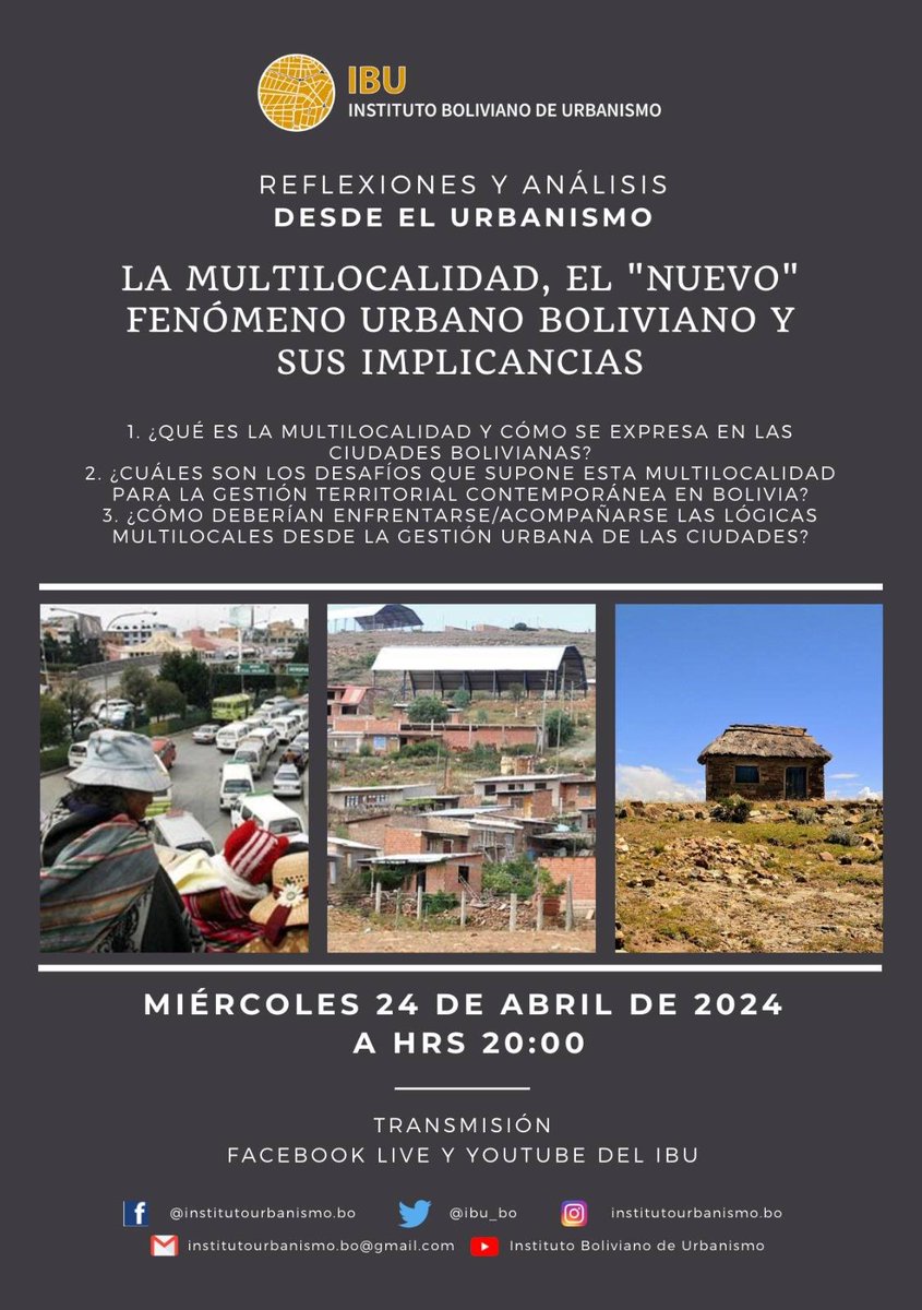 Instituto Boliviano de Urbanismo tweet media