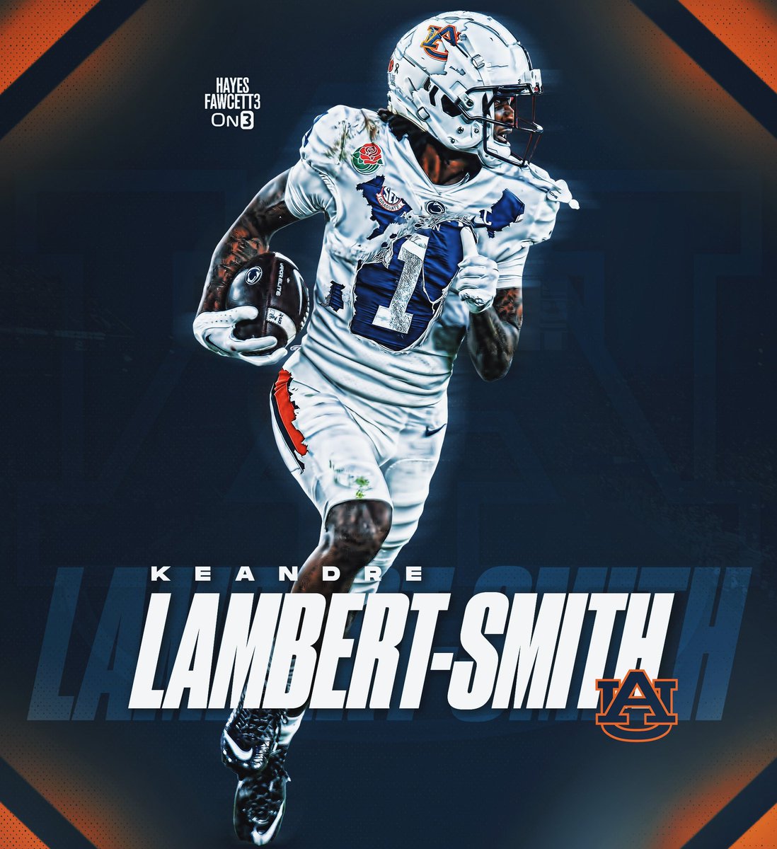 BREAKING: Former Penn State WR KeAndre Lambert-Smith has Committed to Auburn, @on3sports has learned The 6’1 190 WR totaled 126 Receptions for 1,721 Yards & 11 TDs in his College Career thus far Was the Top Available WR in the portal (per On3) on3.com/db/keandre-lam…