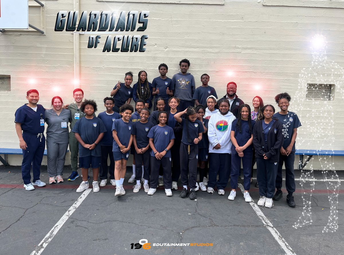 AHS physicians were privileged to join the 1906 Edutainment Studios' Guardians of Acure Experience at St. Leo the Great School in Oakland! The team was inspired by presentations from students. A brilliant blend of education and entertainment! #GuardiansOfAcure #TeachingAll