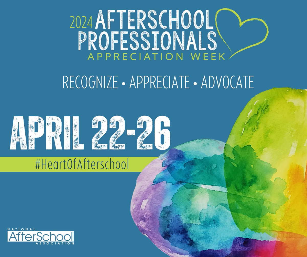 Research shows that Afterschool professionals make a profound difference in the lives of young people. Thank you to our staff who work tirelessly to help our students achieve in their social and academic lives!! #heartofafterschool'