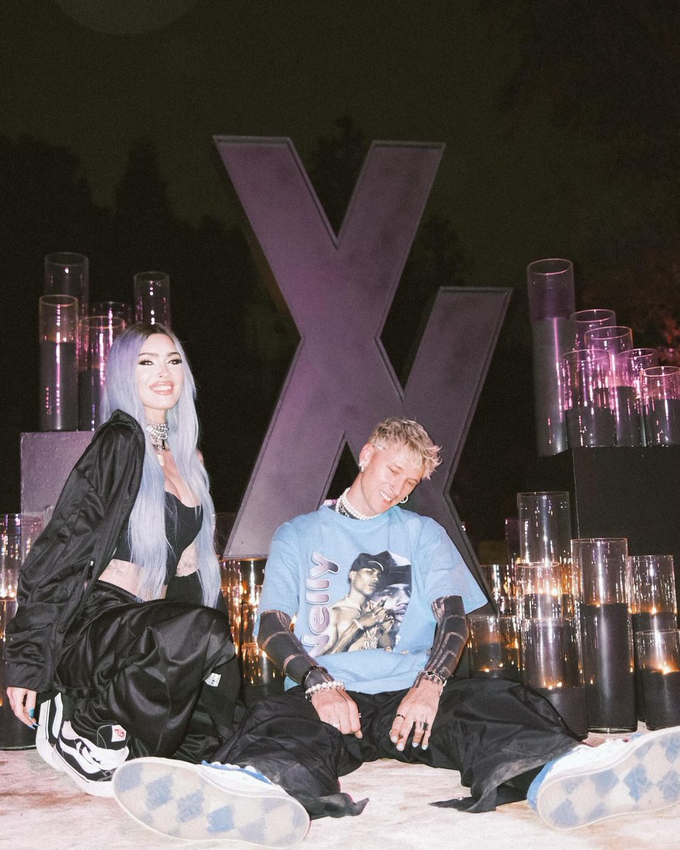 mgk aka machine gun kelly and megan fox at his birthday party