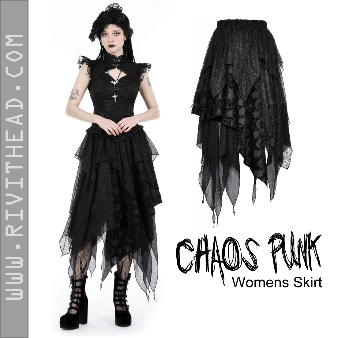 🖤 Unleash Your Inner Punk with Our Chaos Punk Skirt! 

rivithead.com/womens-skirts/…

Dive into the dark side of fashion with our Chaos Punk Skirt! 

#goth #punk #punkrock #punkgirl #punkstyle #punkfashion #gothgirl #gothstyle #gothicgirl #gothfashion #gothicskirt #Rivithead