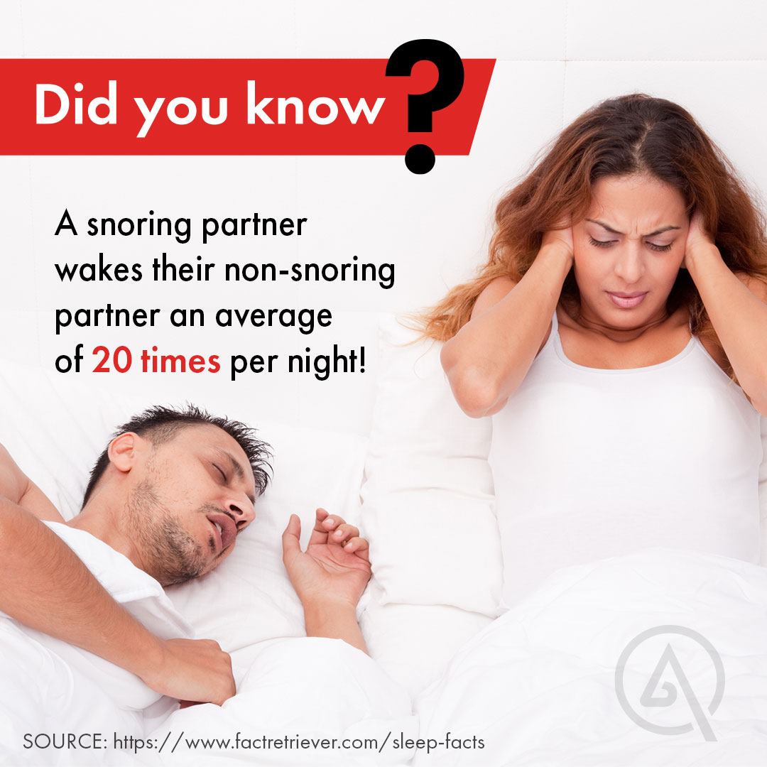 On average, these interruptions cause a full hour's worth of sleep to be lost every night 😴😫

#ADVENTknows #StopSnoring #EndSleepDivorce