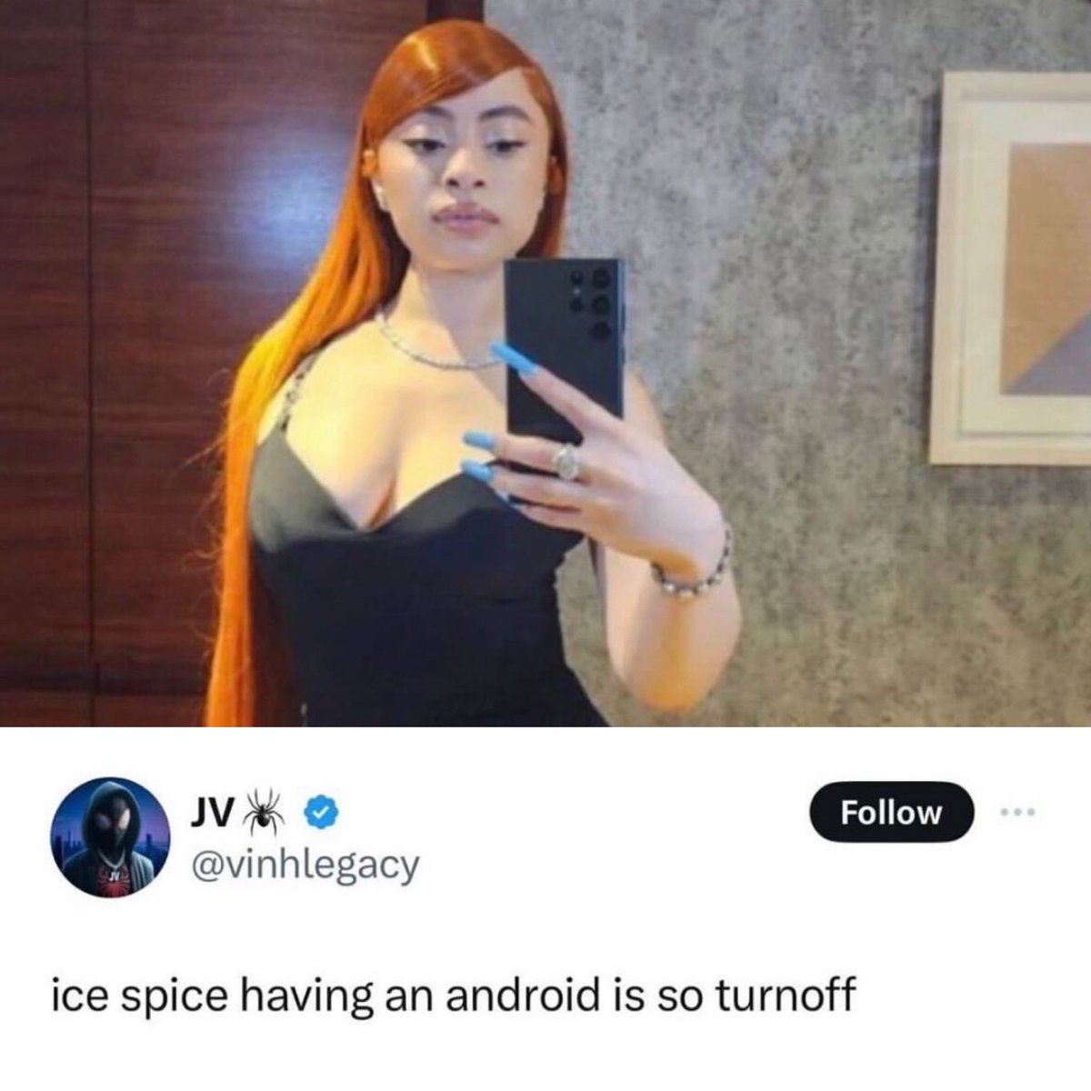 DailyLoud's tweet photo. Fans are disgusted that Ice Spice has an android phone. https://t.co/unjwlmOdMb