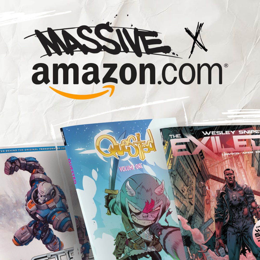 We are excited to announce that our books are now sold on Amazon! 🎉 You can pre-order on Amazon.com our first wave of books, which includes titles such as Quested Vol.1, Sean Murphy's Zorro®: Man of the Dead, Astrobots Vol.1 and Wesley Snipes' The Exiled Vol.1 !