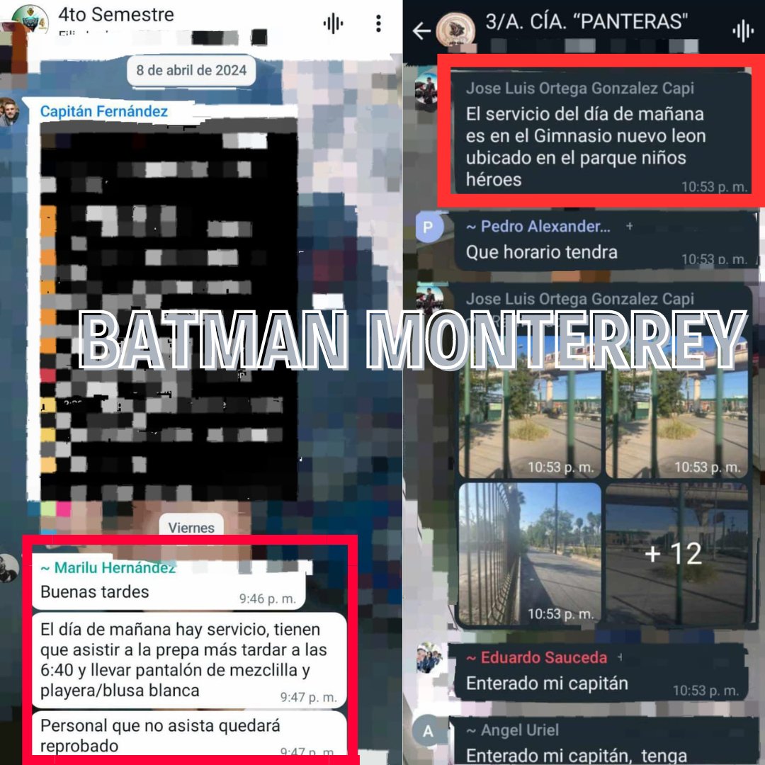 BatmanMonterrey's tweet photo. Gente pagada y GENTE OBLIGADA...
No pude ser posible que tengan que obligar a los chavos (punto muy importante es que son menores de edad) de la preparatoria militar en ir a apoyar la campaña de la Mariasna, YA QUE SI NO VAN LOS REPRUEBAN 
#MarianaRdz #ULTIMAHORA #Monterrey https://t.co/Nzizj5DYGe