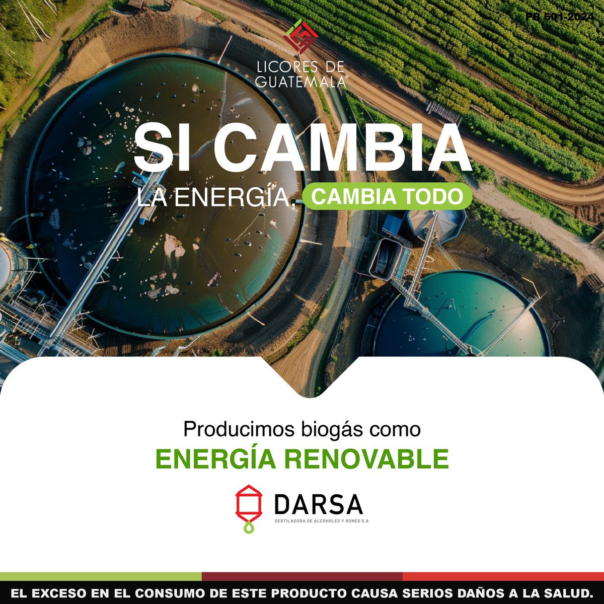 En Darsa producimos biogás como energía renovable, para reducir el uso de combustibles fósiles.
#LicoresDeGuatemala  #Sostenibilidad #EnergíaRenovable #ResponsabilidadAmbiental