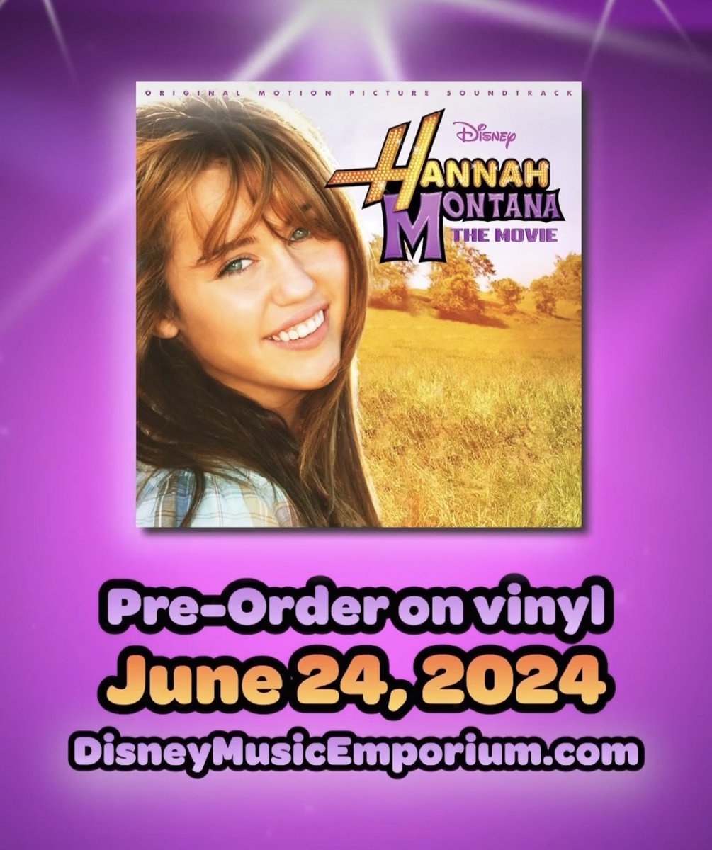 TSVinylUpdates's tweet photo. 🚨 | The "Hannah Montana: The Movie" soundtrack will be pressed on vinyl for the first time this June for #DMEDay!

The pressing is confirmed to include "Crazier" by @taylorswift13! https://t.co/bmnQwVW2tn