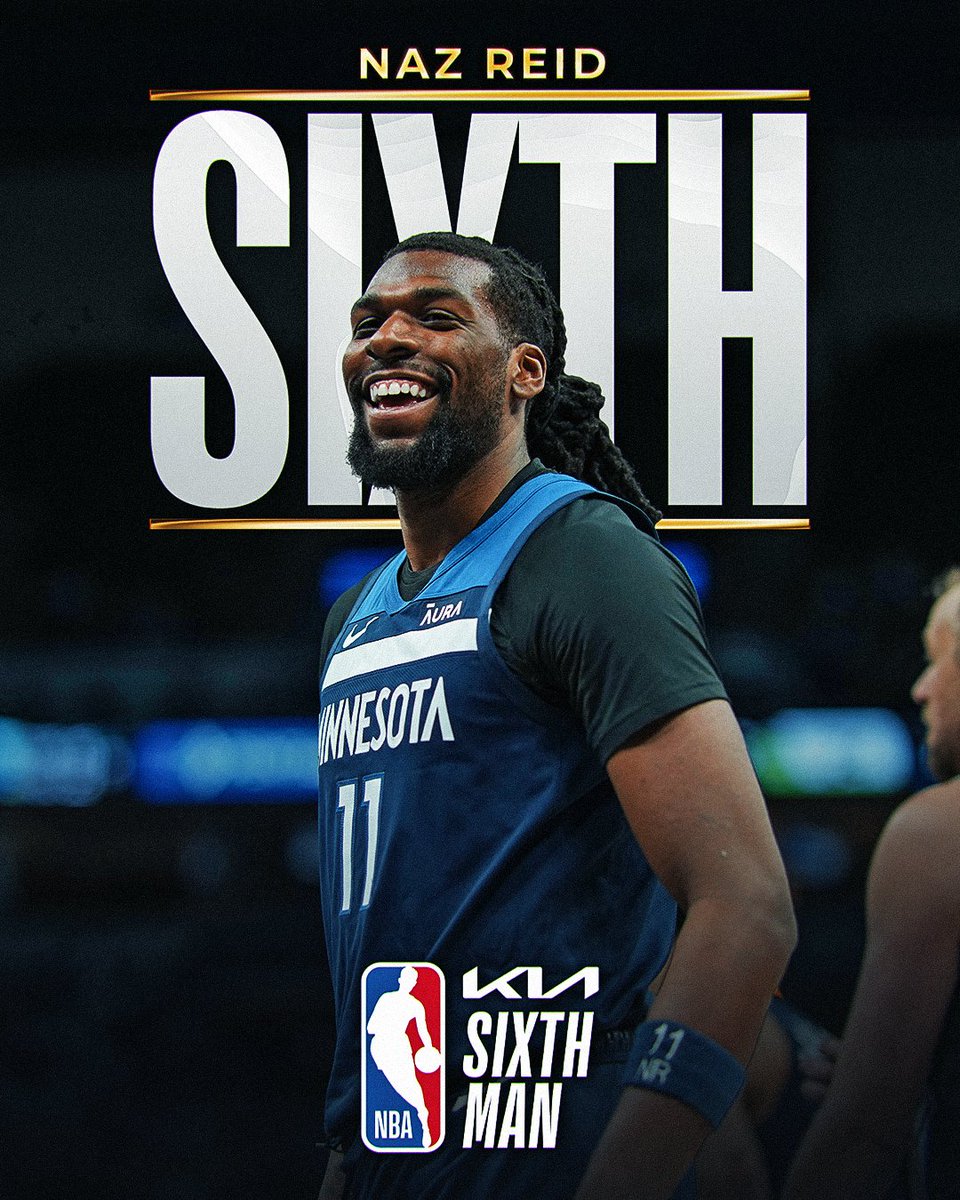 The 2023-24 Kia NBA Sixth Man of the Year is... Naz Reid! #NBAAwards | #KiaSixth | @Kia