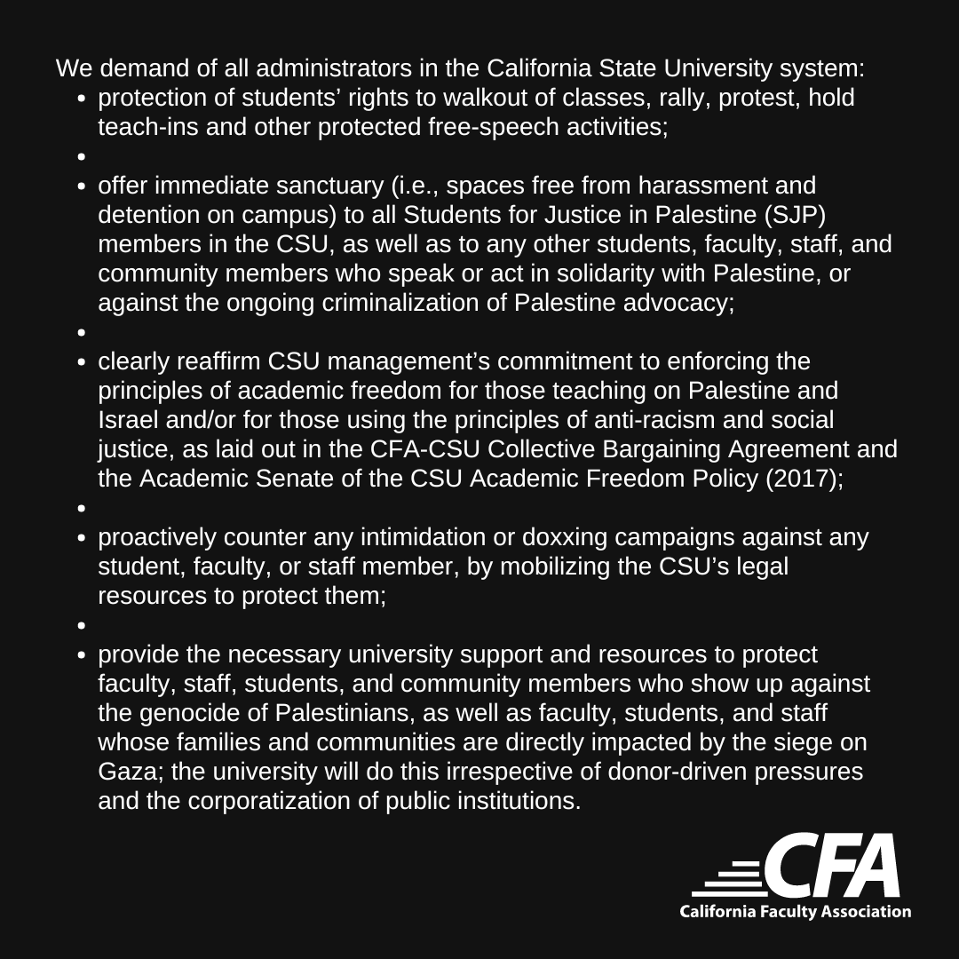California Faculty Association tweet media