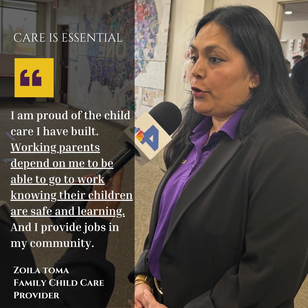 Every day, child care workers dedicate themselves to ensuring children have a safe and secure environment while their parents work. Their work makes all other work possible. #CareWeek #CareIsEssential