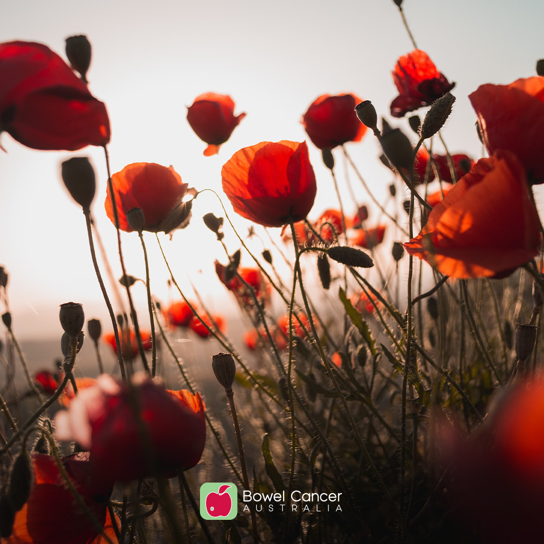 'They shall grow not old, as we that are left grow old; Age shall not weary them, nor the years condemn.  At the going down of the sun and in the morning, we will remember them.'

#AnzacDay #Remembrance #LestWeForget #BowelCancerAustralia